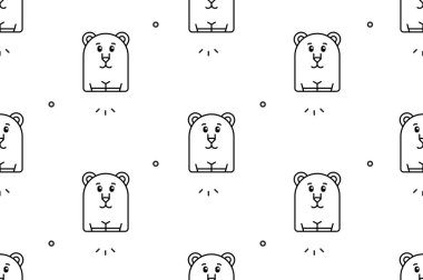 Kutup Ayıları 'nda kusursuz desen. Simge tasarımı. Şablon ögeleri