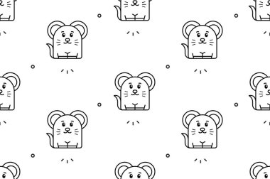 Fare desenli kusursuz desen. Simge tasarımı. Şablon ögeleri