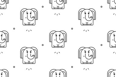 Fil desenleri kusursuz. Simge tasarımı. Şablon ögeleri