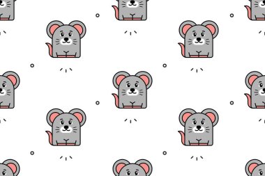 Fare desenli kusursuz desen. Simge tasarımı. Şablon ögeleri