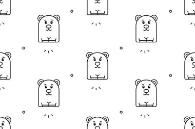 Ayılarda kusursuz desen. Simge tasarımı. Şablon ögeleri