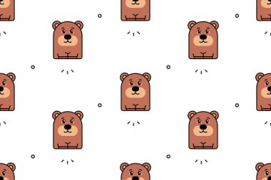 Ayılarda kusursuz desen. Simge tasarımı. Şablon ögeleri