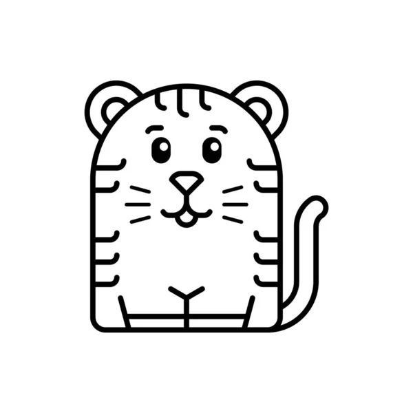 タイガーアイコン アイコンデザイン テンプレート要素 — ストックベクタ