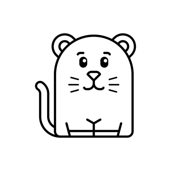 Panther Icon Icon Design Template Elements Flat Style — ストックベクタ