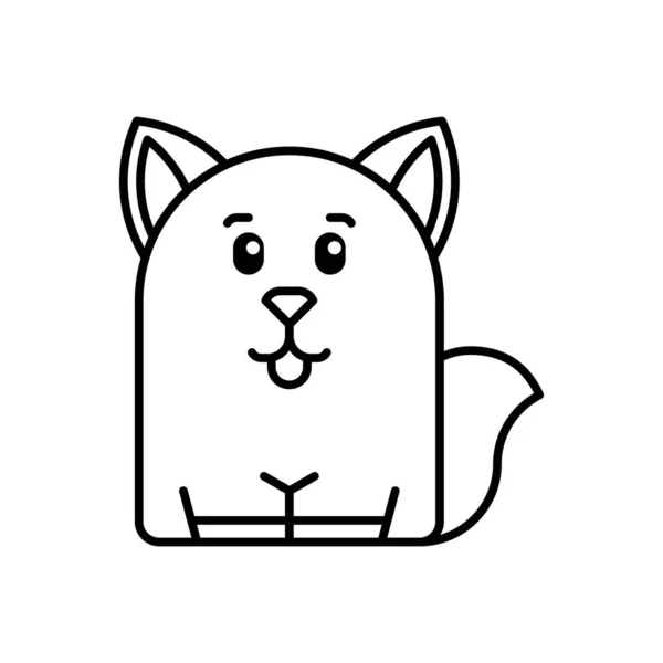 Hundesymbol Symboldesign Vorlagenelemente Flacher Stil — Stockvektor