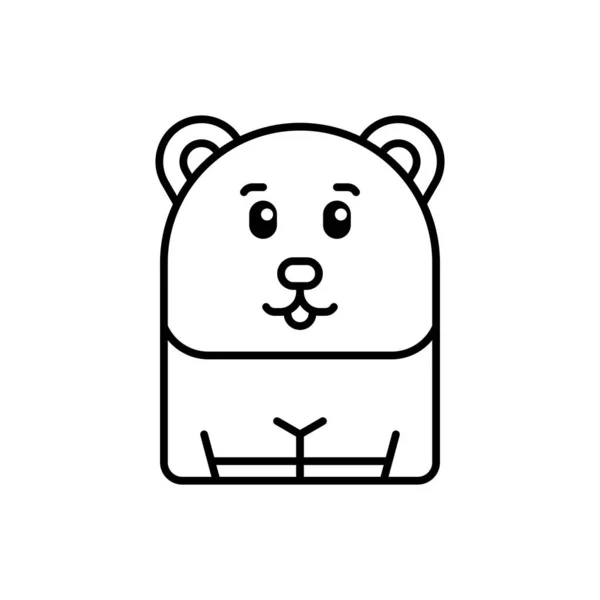 Icône Panda Icône Design Éléments Modèle Style Plat — Image vectorielle