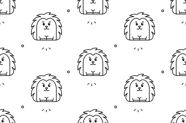 Seamless Pattern Hedgehogs Icon Design Template Elements — Stock Vector