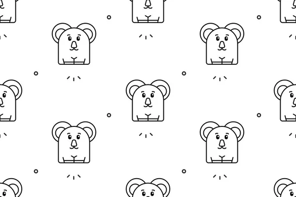 Patrón Sin Costuras Con Koalas Diseño Iconos Elementos Plantilla — Archivo Imágenes Vectoriales