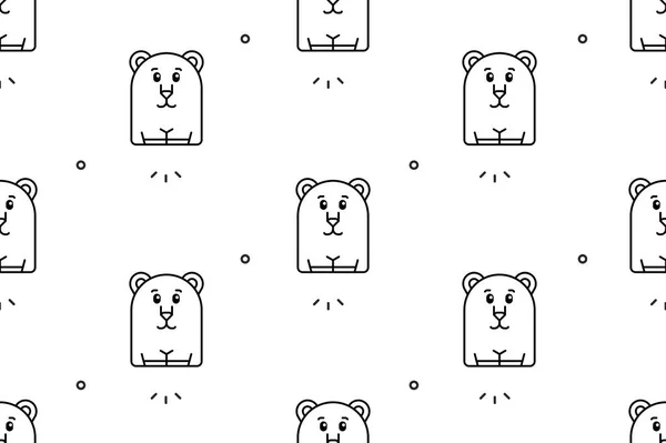 Polar Bears 바다없는 아이콘 디자인 — 스톡 벡터