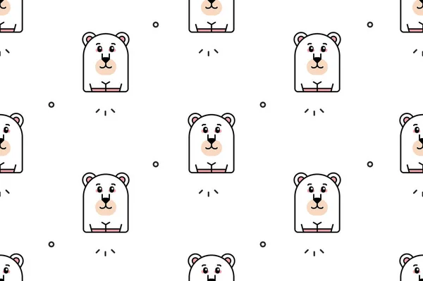 Polar Bears 바다없는 아이콘 디자인 — 스톡 벡터