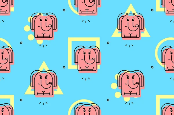 Fil desenleri kusursuz. Simge tasarımı. Şablon ögeleri