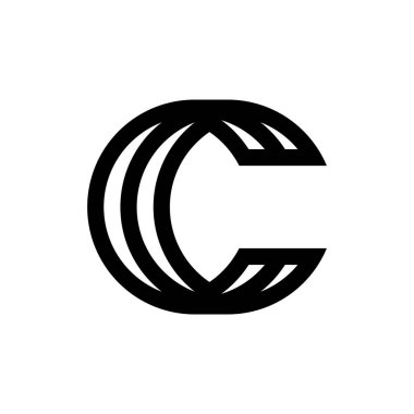 Letter C logo or icon design. template elements. geometric abstract logos