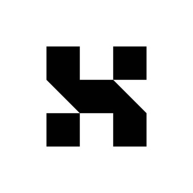 Letter H logo or icon design. template elements. geometric abstract logos