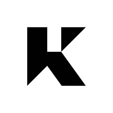 Letter K logo or icon design. template elements. geometric abstract logos
