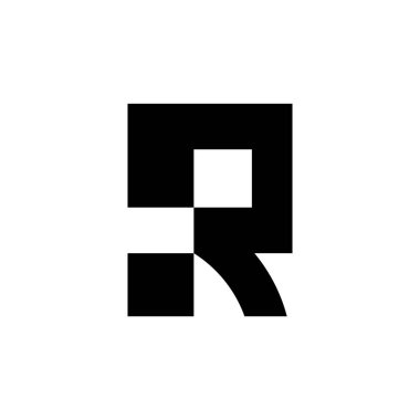 Letter R logo or icon design. template elements. geometric abstract logos