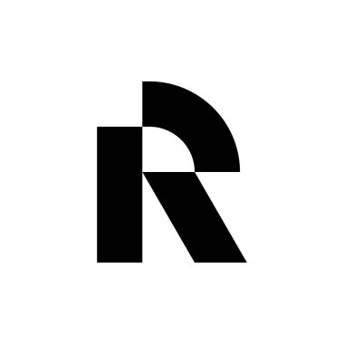Letter R logo or icon design. template elements. geometric abstract logos