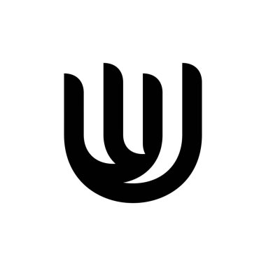 Letter U logo or icon design. template elements. geometric abstract logos