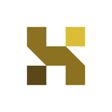 Letter H logo or icon design. template elements. geometric abstract logos