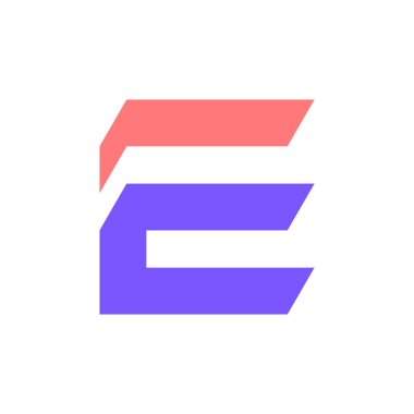 Letter E logo or icon design. template elements. geometric abstract logos