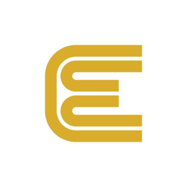 Letter E logo or icon design. template elements. geometric abstract logos