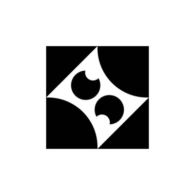 Soyut logo. Geometrik soyut logolar. Simge tasarımı