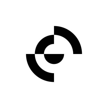 Soyut logo. Geometrik soyut logolar. Simge tasarımı