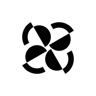 Soyut logo. Geometrik soyut logolar. Simge tasarımı