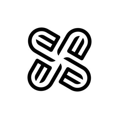 Soyut logo. Geometrik soyut logolar. Simge tasarımı