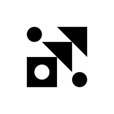 Soyut logo. Geometrik soyut logolar. Simge tasarımı