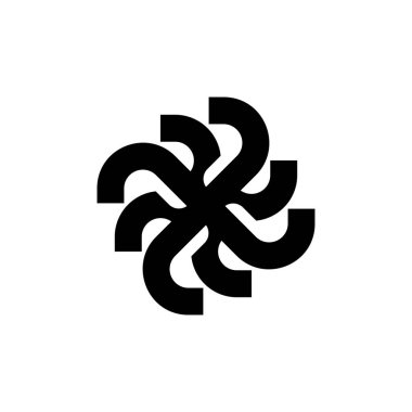 Soyut logo. Geometrik soyut logolar. Simge tasarımı