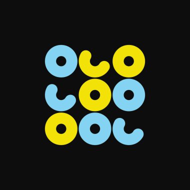 Soyut logo. Geometrik soyut logolar. Simge tasarımı