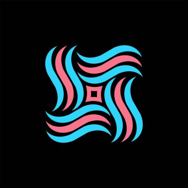 Soyut logo. Geometrik soyut logolar. Simge tasarımı