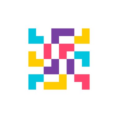 Soyut logo. Geometrik soyut logolar. Simge tasarımı