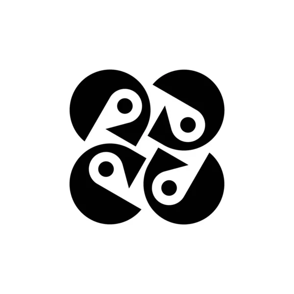 Abstraktes Logo Geometrische Abstrakte Logos Symboldesign — Stockvektor
