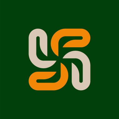 Soyut logo. Geometrik soyut logolar. Simge tasarımı