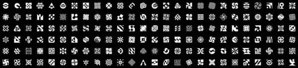 Abstract Logos Collection Geometric Abstract Logos Icon Design — Stock Vector
