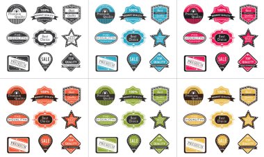 Labels and Logotypes vintage design set. Retro Typography, Premium Quality design.Banner tag sticker Badges, Logos, Borders, Arrows, Ribbons, Icons,elements.