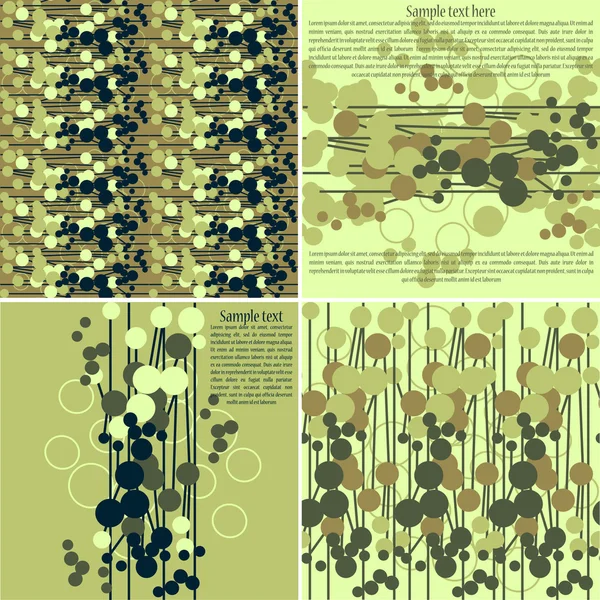 Set of vector artistic seamless patterns and cards — Stock Photo, Image