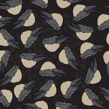 kuş seamless modeli, vektör çizim