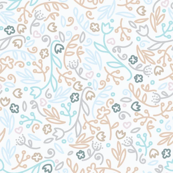 Mignonne texture florale sans couture, illustration vectorielle — Image vectorielle