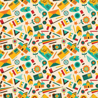 sevimli seyahat etmek simge sorunsuz arka plan