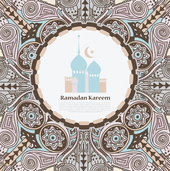 Шаблон для мусульманских праздничных открыток — стоковый вектор