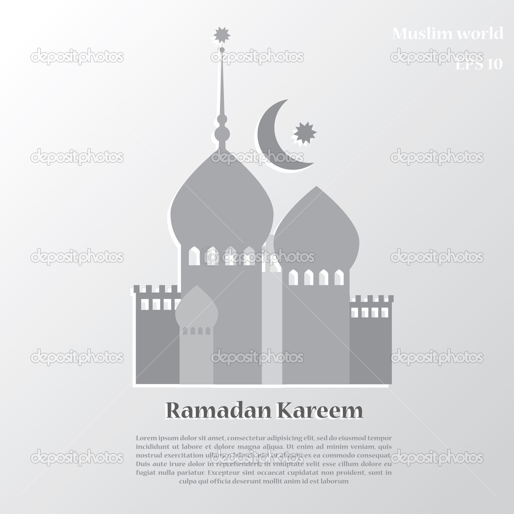 Template for muslim holidays card