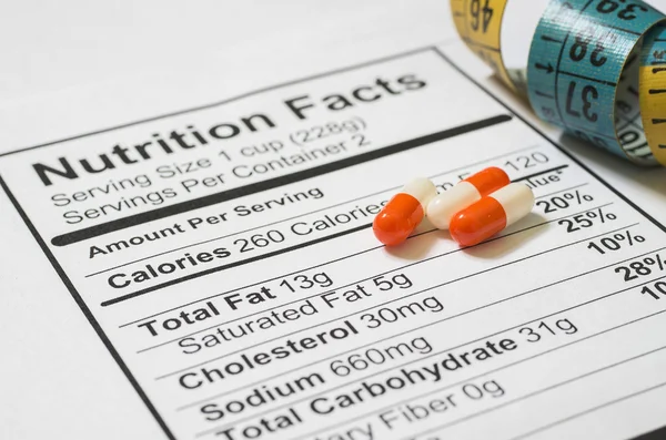 Nutrition facts — Stock Photo, Image