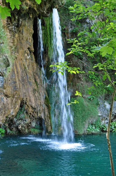 Piękny wodospad w plitvice, Chorwacja — Zdjęcie stockowe