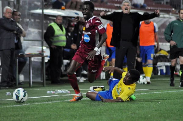 Fotbollsspelare felaktig — Stockfoto