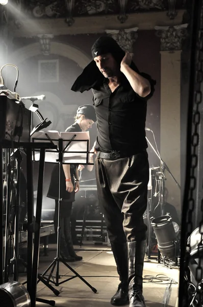 Vocalista Milan Fras da banda Laibach — Fotografia de Stock