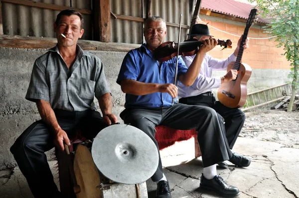 Musicisti che suonano su strumenti tradizionali — Foto Stock