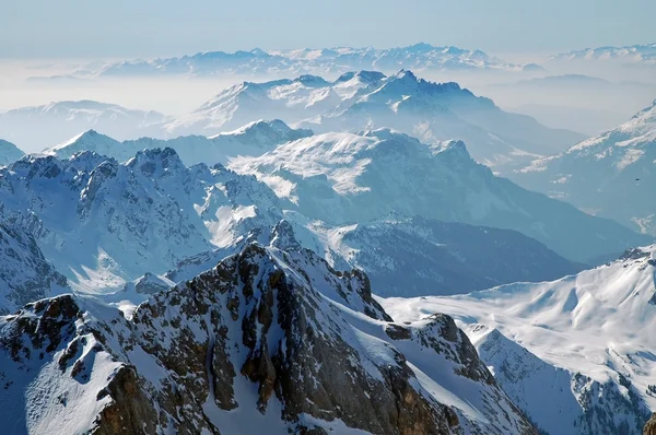 Área de esqui nas Dolomitas — Fotografia de Stock