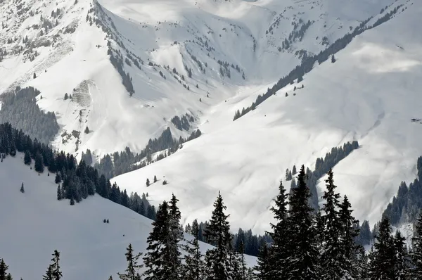 Snow covered mountains in Tirol — Stock Photo, Image